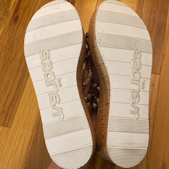 J/Slides NYC Women’s Green Snakeskin Platform Sandals Size 7 - Picture 8 of 11